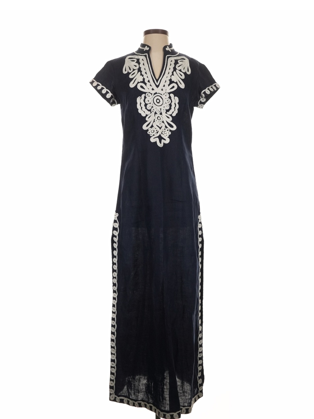 Lilly Pulitzer Navy Maxi Dress with White Embroidery